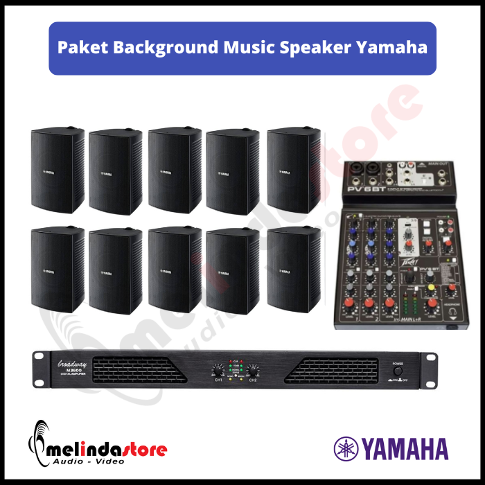 Paket Background Music Indoor Speaker Yamaha - 10 Speaker
